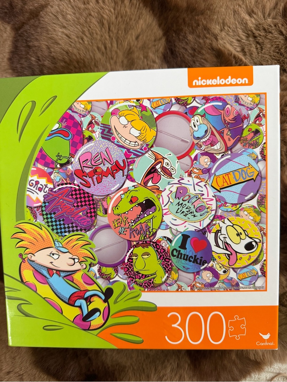 Vintage 90’s Nickelodeon Cartoon Puzzle Reb & Stimpy Cat Dog Rugrats Hey Arnold